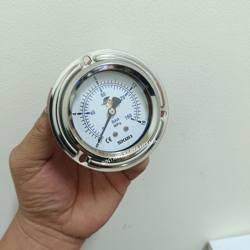 Pressure Gauge 16Bar 160 MPA 21/2" inch Stainless Model payung
