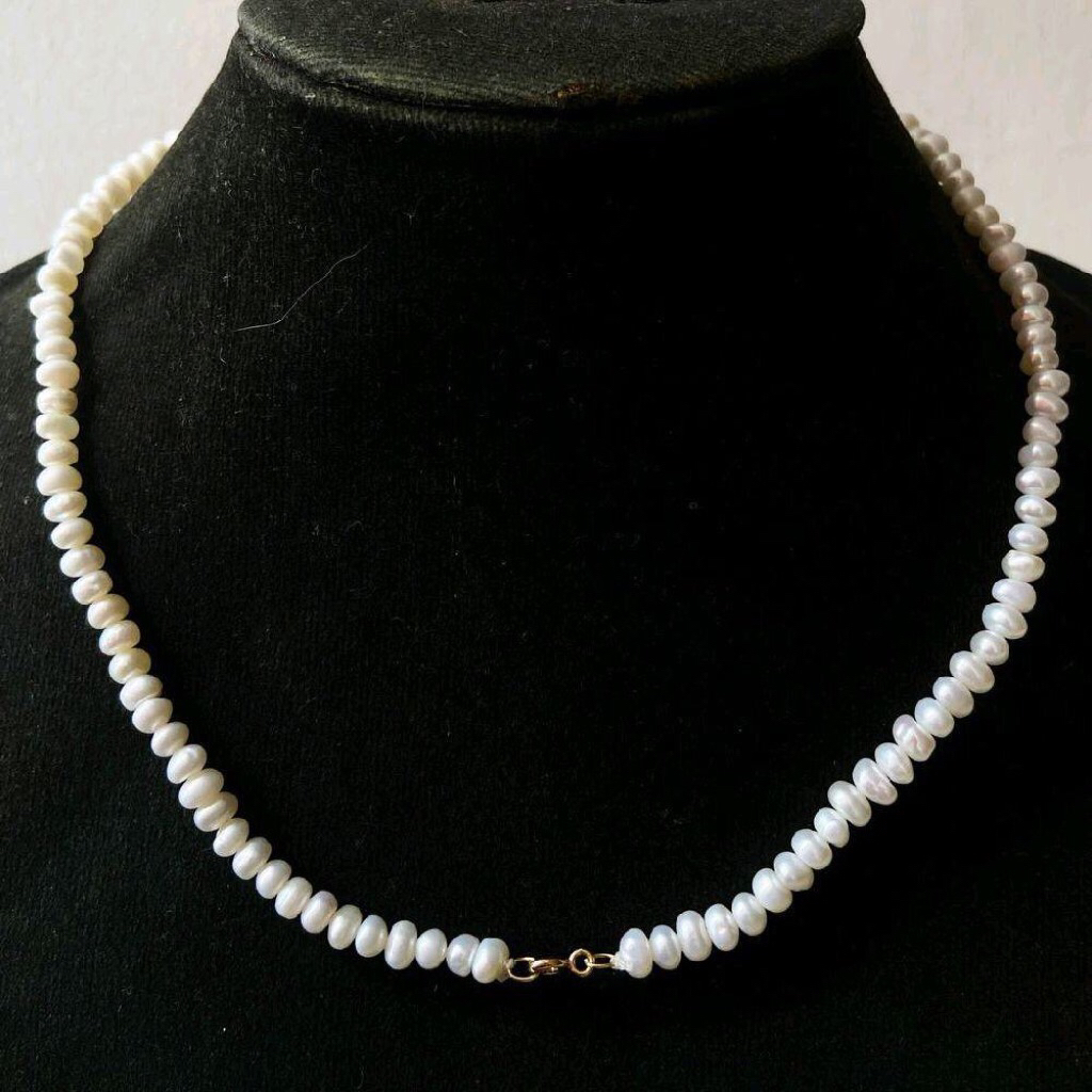 Kalung Emas Suar Pengait Emas Full Mutiara Asli Lombok Cantik Dan Manis Cocok Untuk Siapapun