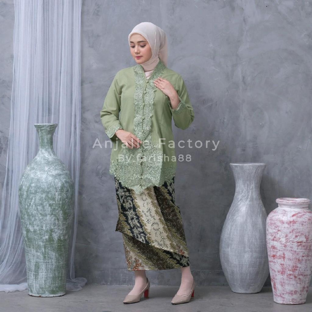 kebaya encim bordir Kartini katun premium