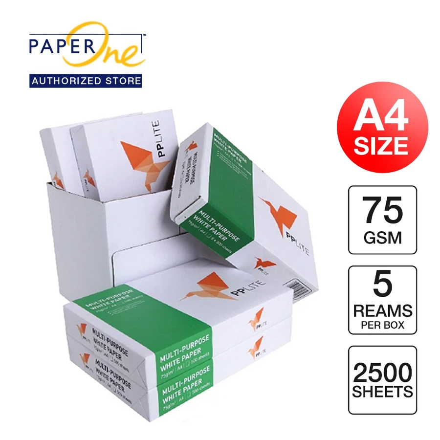 Kertas HVS Paperlite BOX A4 75gr (BOX) 1 Box 5 Rim PPLite Paper Lite Copy Paper