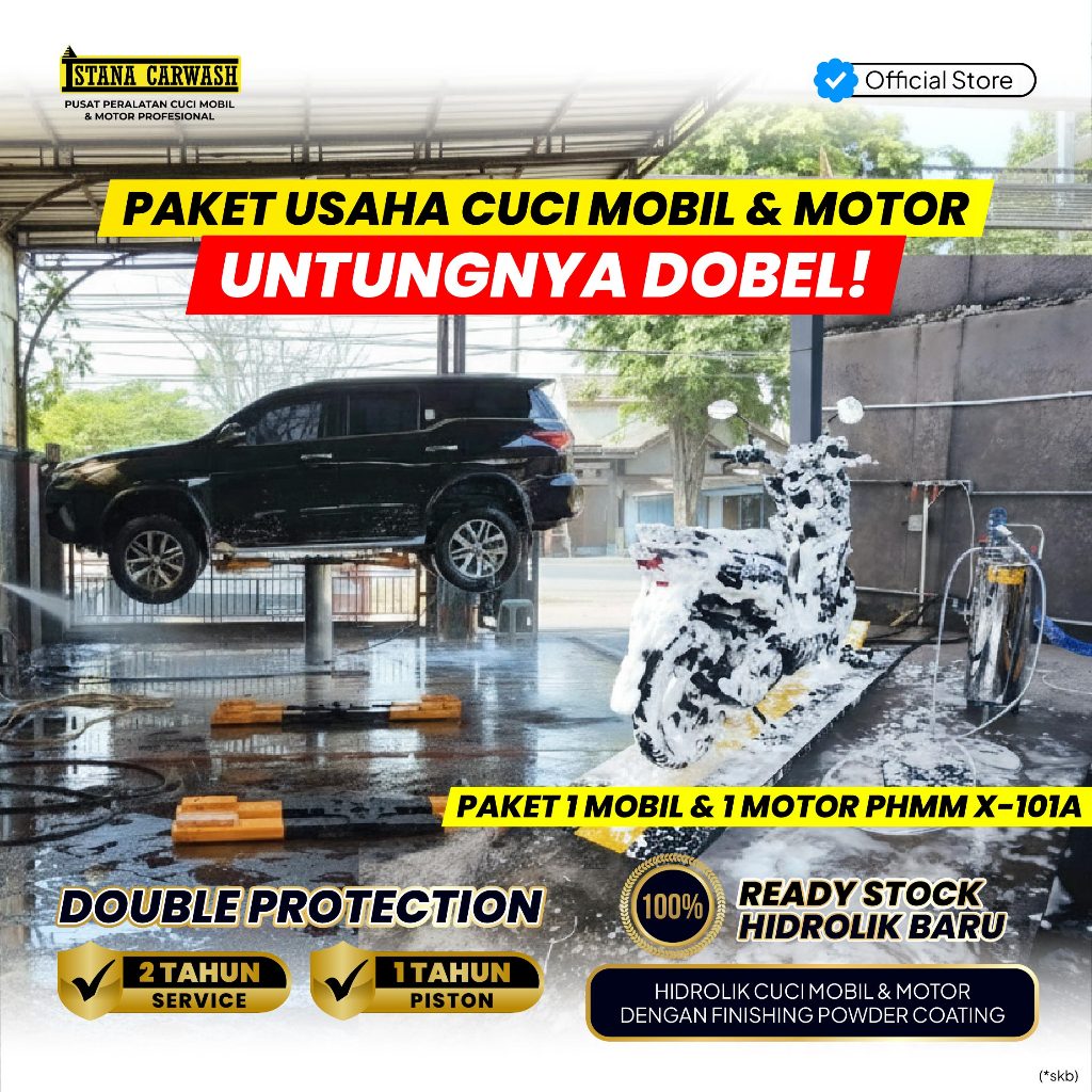 Paket Peralatan Cuci Mobil Motor Hidrolik ( PHMM X-101 A ) IKAME