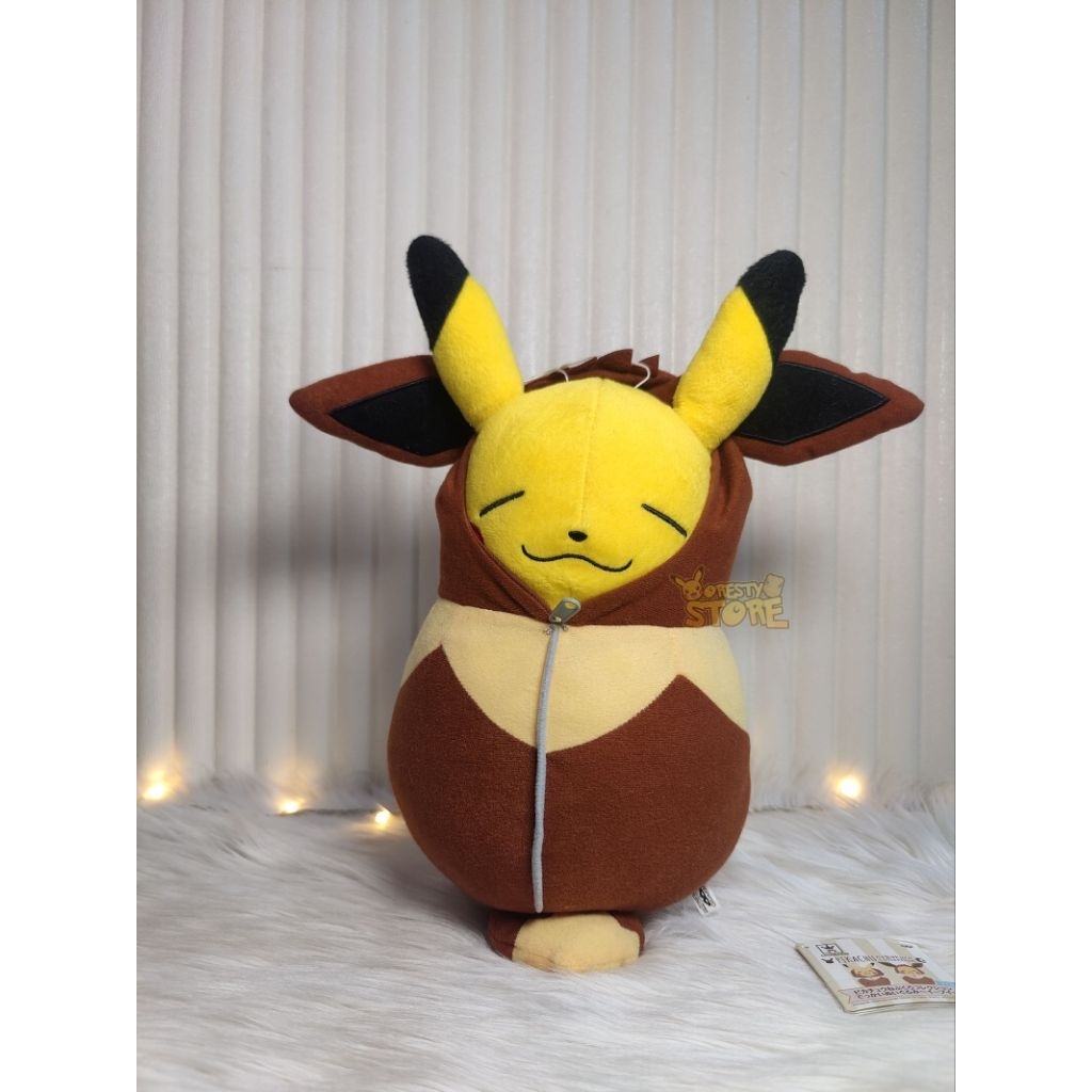 Boneka Pokemon Pikachu Eevee Nebukuro Sleeping Bag - Banpresto