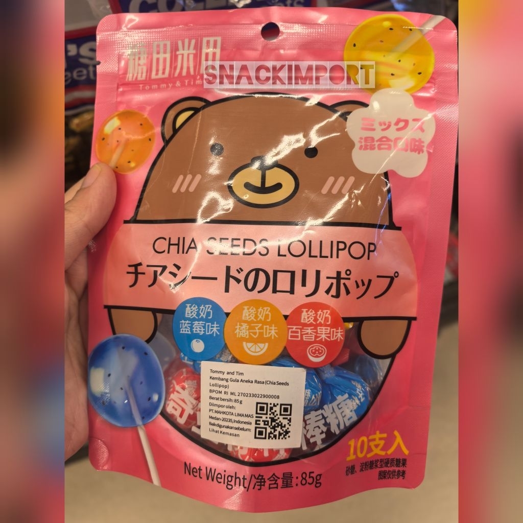Tommy and tim chiaseed lolipop. Candy Food. permen chiaseed. permen lolipop. chiaseed permen. permen