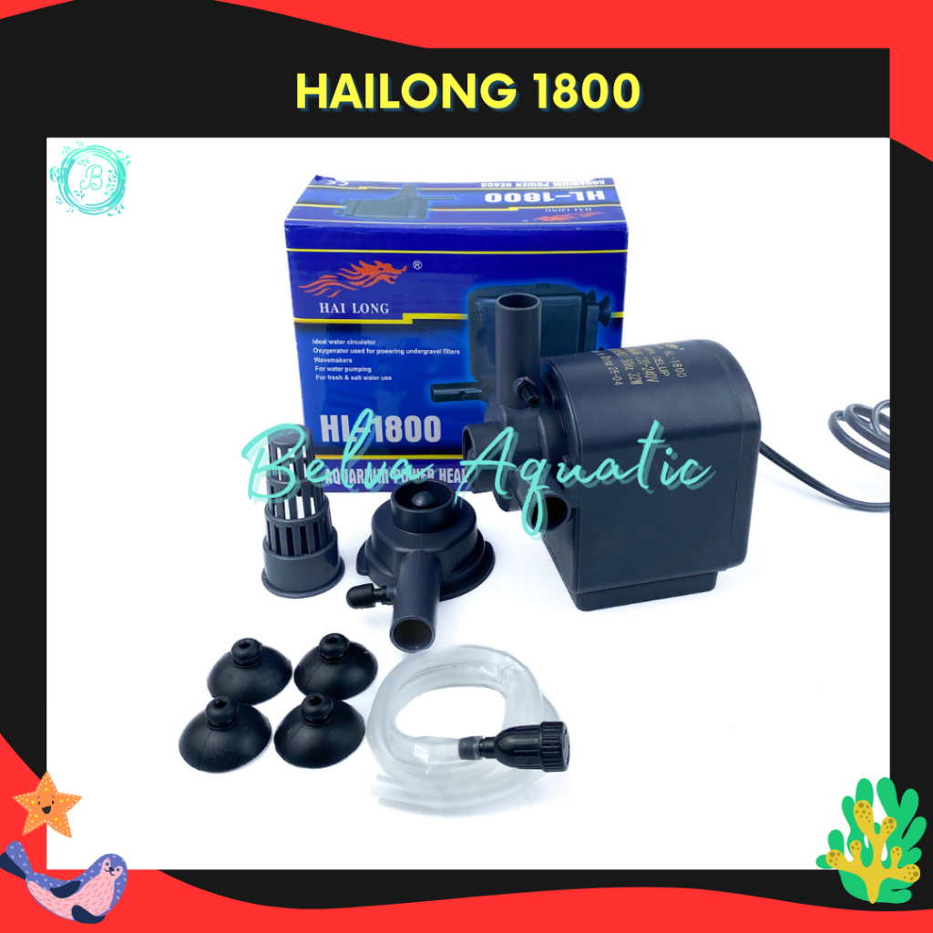 Hailong HL 1800 Hai Long HL-1800 Pompa Celup Pompa Aquarium Hidroponik Mesin Aquarium Kolam