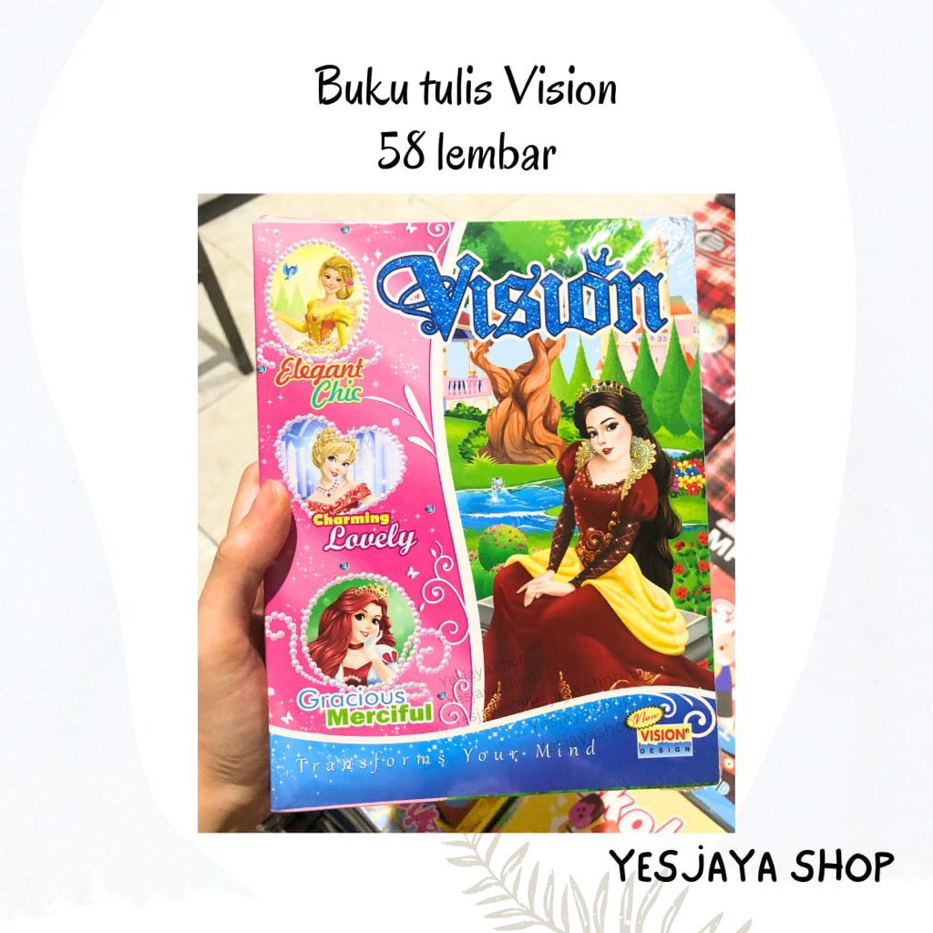 {1pak =10buku} Buku Tulis Vision 58 lembar / Buku Tulis Sekolah / Buku Tulis Vision isi 58 lembar / 