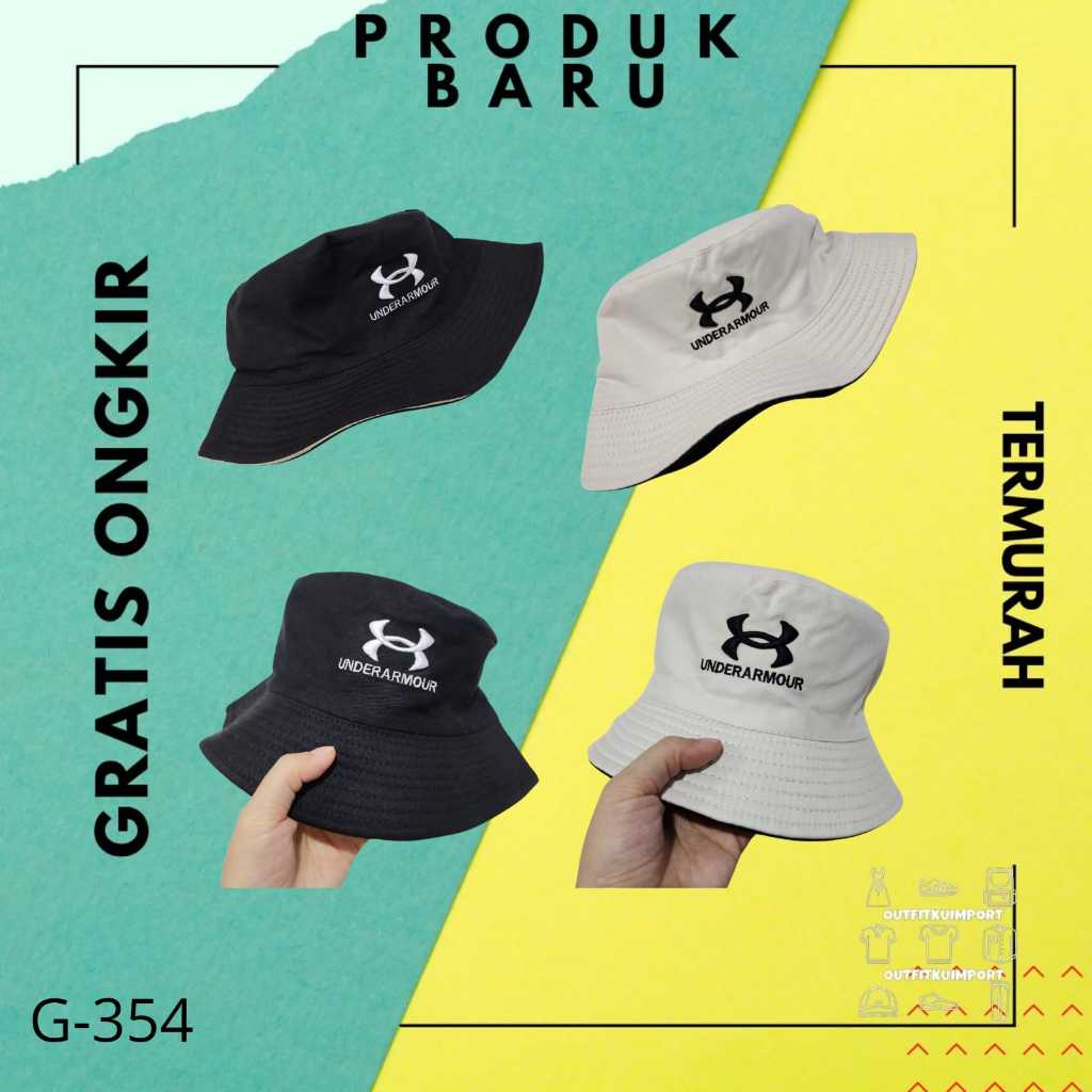 G-354 Topi Bucket Und3r4rm0ur Black Cream