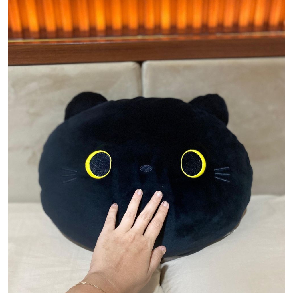 DIY bantal boneka import black cat kucing hitam dengan bahan yg lembut fan empuk membuat siapapun ya