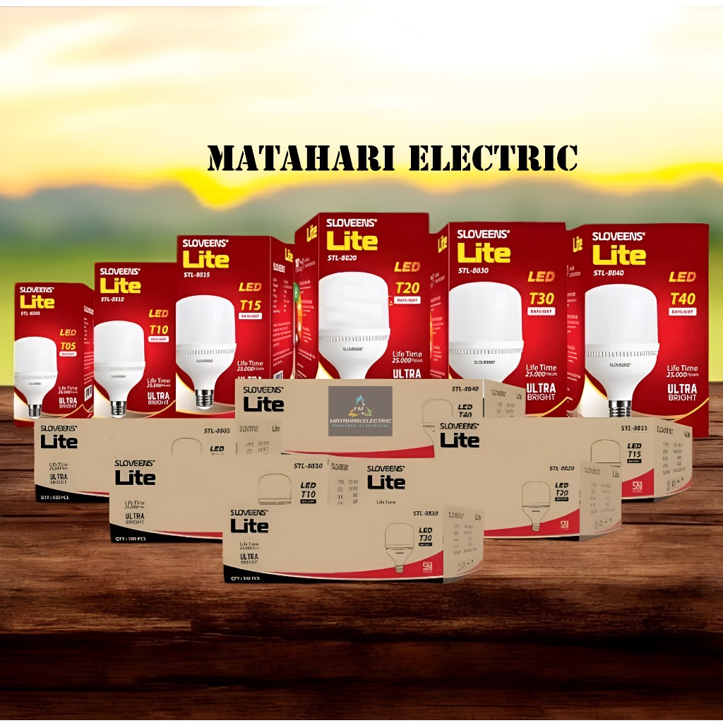 Paket Grosir Lampu LED Sloveens Lite 1 Dus Isi 100 Pcs Bohlam 5W 10W 15W 20W 30W 40W | Hemat Listrik