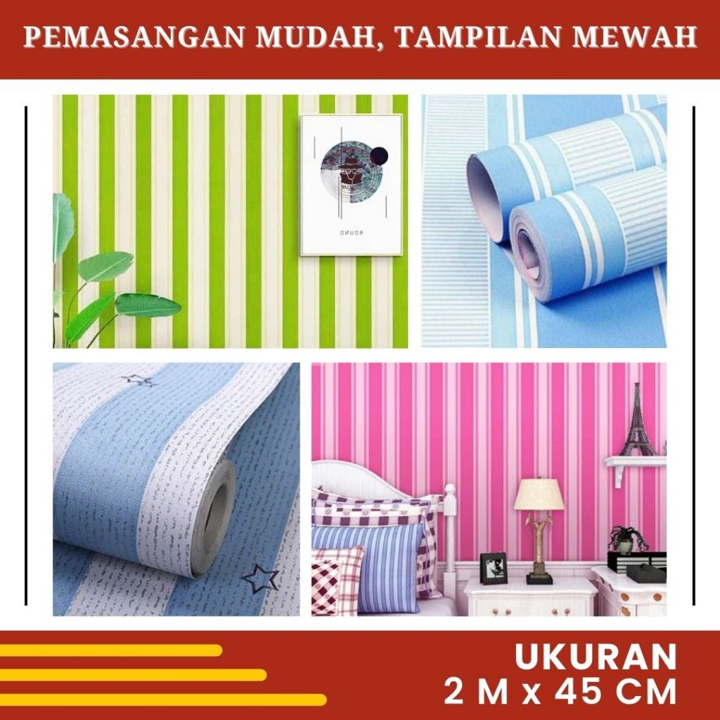 Wallpaper Dinding  Garis Pink Walpeper Ruang Tamu Walpaper Ruang Tamu Wallpaper Dinding Motif Salur