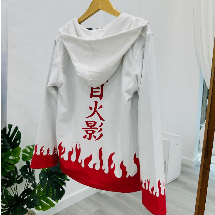 Jaket Jubah Outer Minato Namikaze Anime Manga Naruto Shippuden Wibu Otaku Konoha Cosplay Ninja