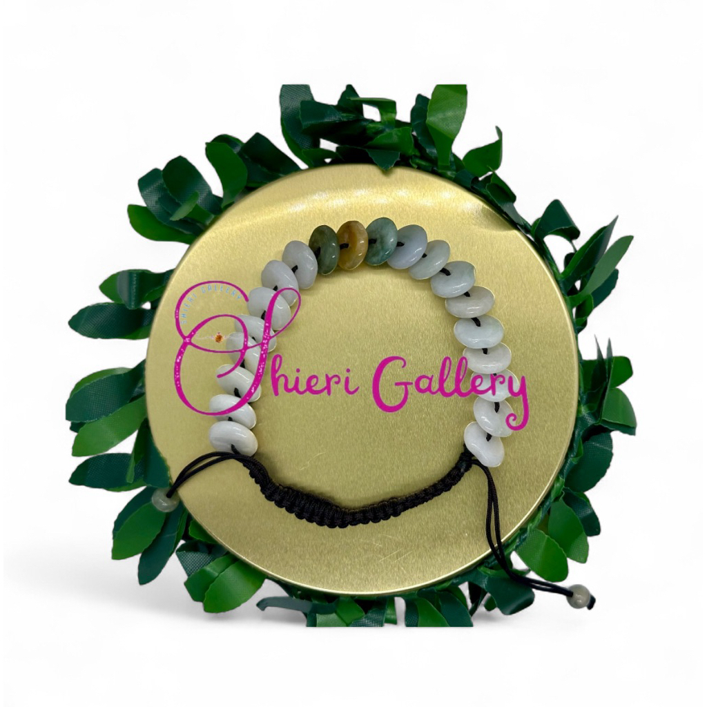 Gelang Giok Burma Asli / Gelang Giok Tali Serut / Gelang Giok Myanmar Asli / Gelang Jade Jadeite / J