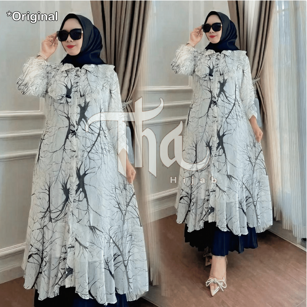 Setelan Rok Yumna Premium - Tunik dan Rok Panjang Wanita Muslimah M L XL