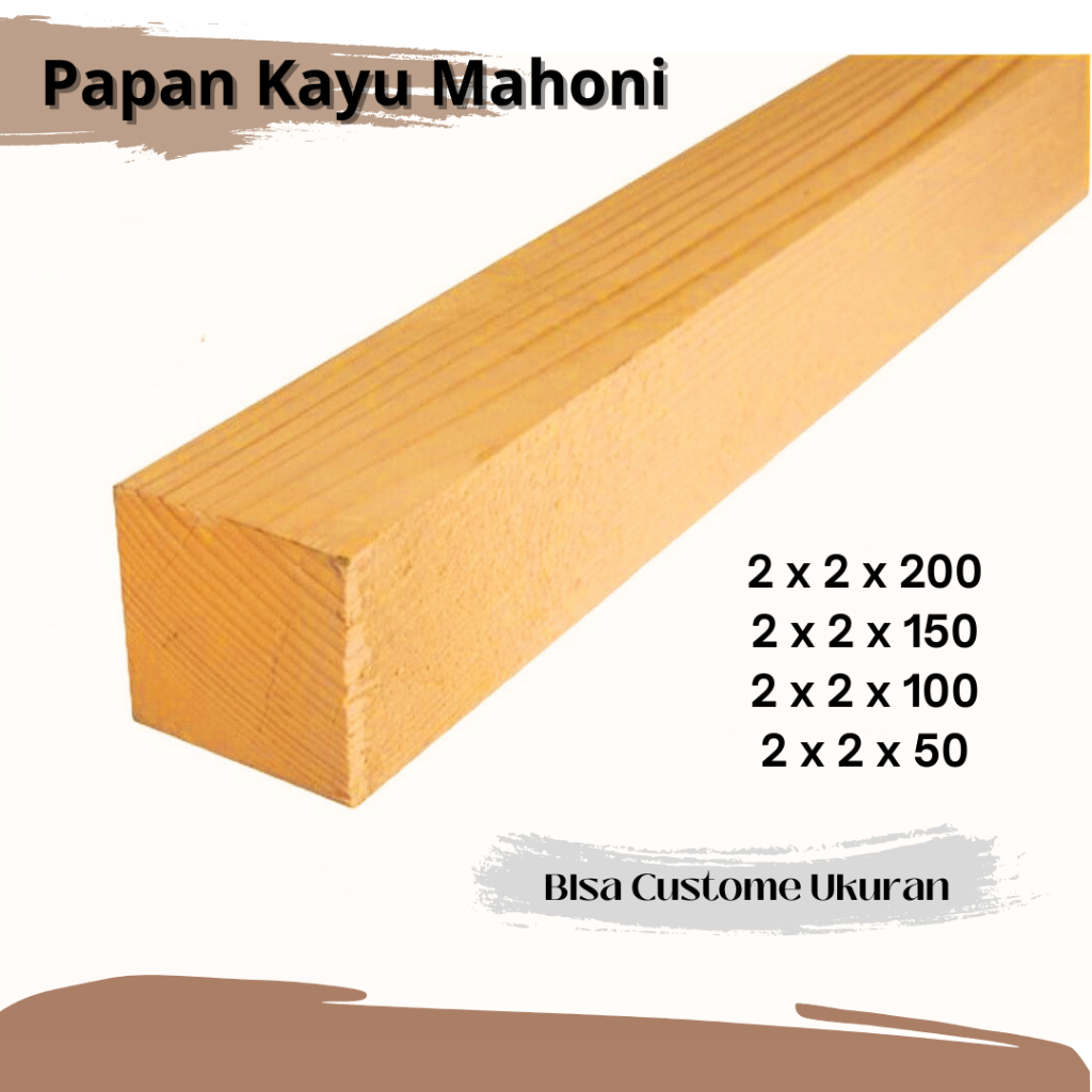 Kayu Reng Kaso Mahoni 2 x 2 Panjang 50 - 200