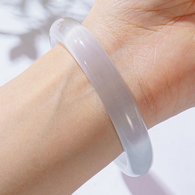 Gelang giok biru es lanskap Myanmar gelang mata kucing butik wanita gelang giok gelang giok serbagun