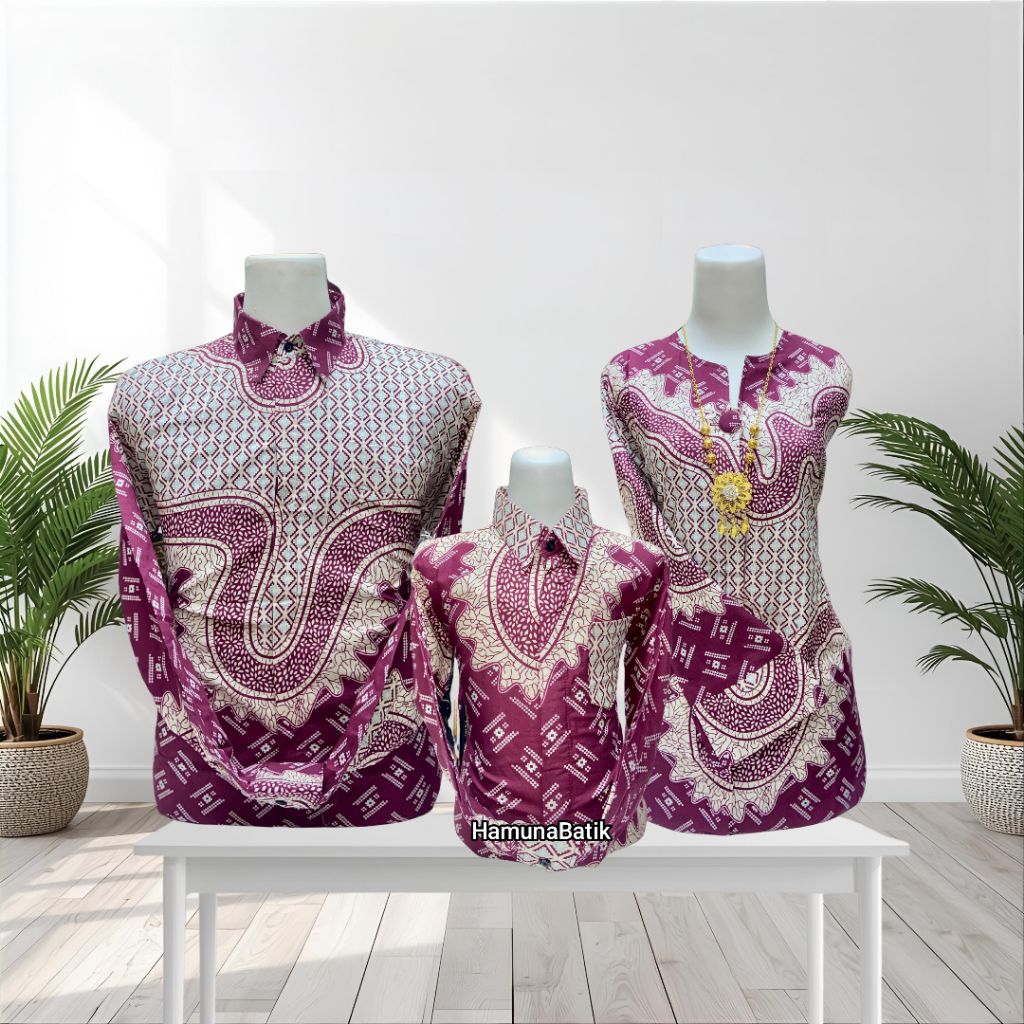 Couple Batik Katun Solo Bapak Ibu Dan Anak