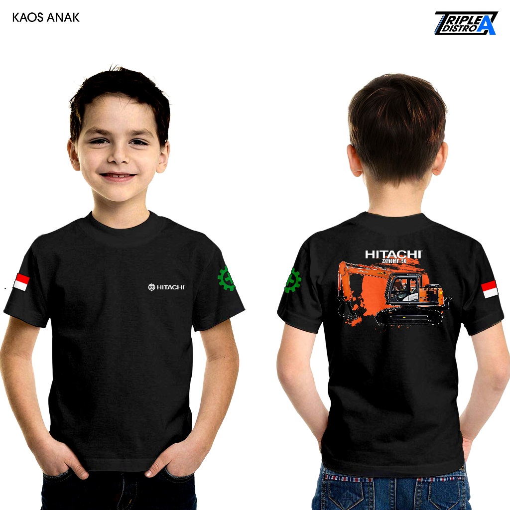 Kaos Anak Operator Excavator ZX110MF-5G operator Excavator Katun Combed 30s Sablon DTF
