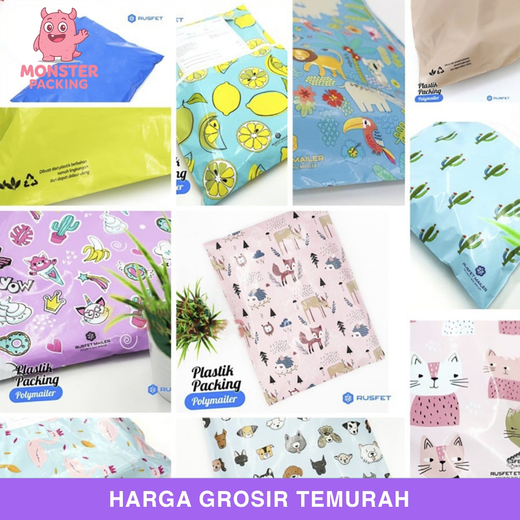 AMPLOP PLASTIK POLYMAILER RUSFET - POLIMAILER - MURAH SATUAN