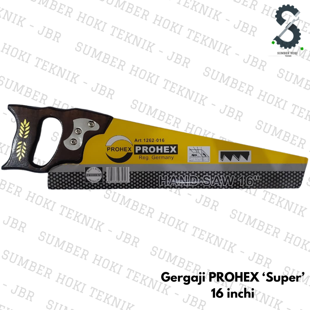 Prohex Handsaw / Gergaji Tangan Kayu Super16"/18". Hand Saw Baja Tajam & Awet. Gergaji Potong Origin