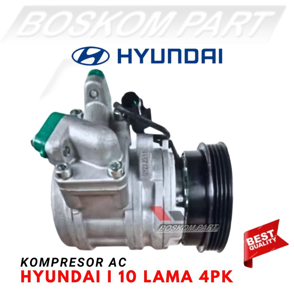 Kompresor AC Mobil Hyundai i10 i 10 i-10 PA Lama 4pk ( Engine Mesin Epsilon G4HG ) 1.1 L - 1086 CC S
