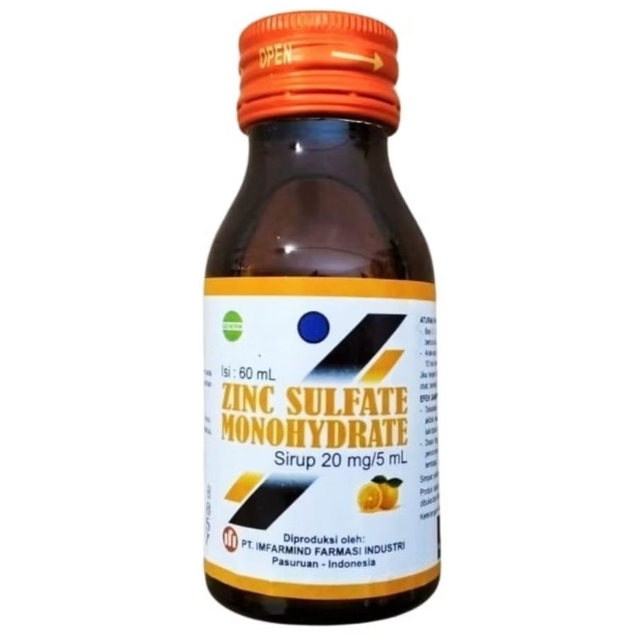 ZINC SULFATE MONOHYDRATE Sirup 20mg /5ml (60ml) - IFI /IMFARMIND