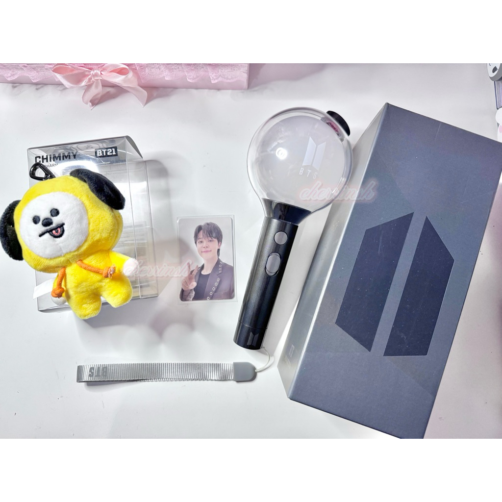 [READ DESC] BAGCHARM OFFICIAL LINE STORE BT21 CHIMMY, PC PHOTOCARD LD LUCKY DRAW BTS M2U FACE JIMIN,