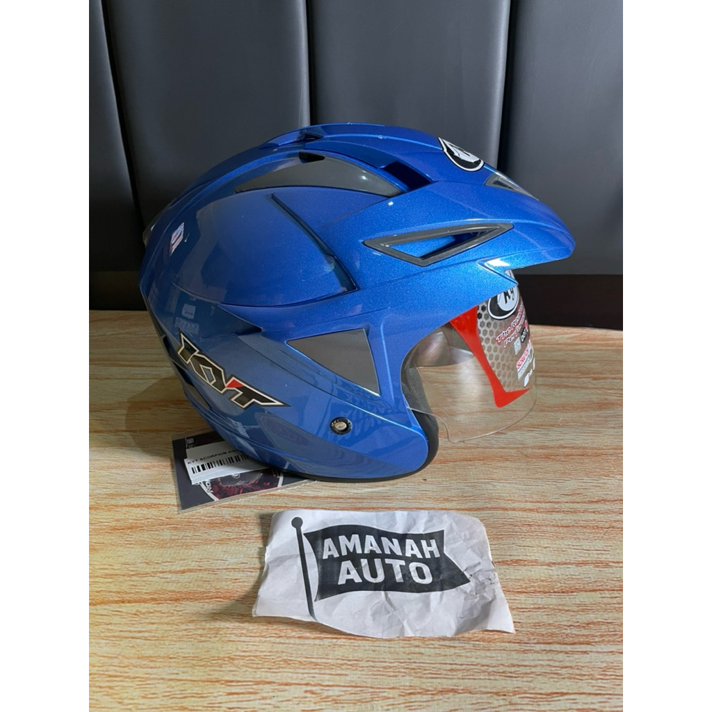 original helm kyt scorpion king r solid cry blue gm size L H1