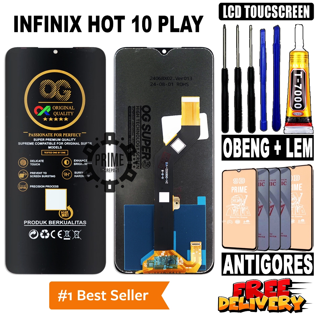 Lcd INFINIX HOT 10 PLAY Original Oem Lcd Touchscreen INFINIX HOT 10 PLAY Fullset