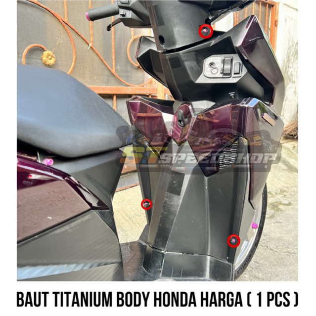 Baut Titanium Body Honda Beat Scoopy Vario Pcx Stylo