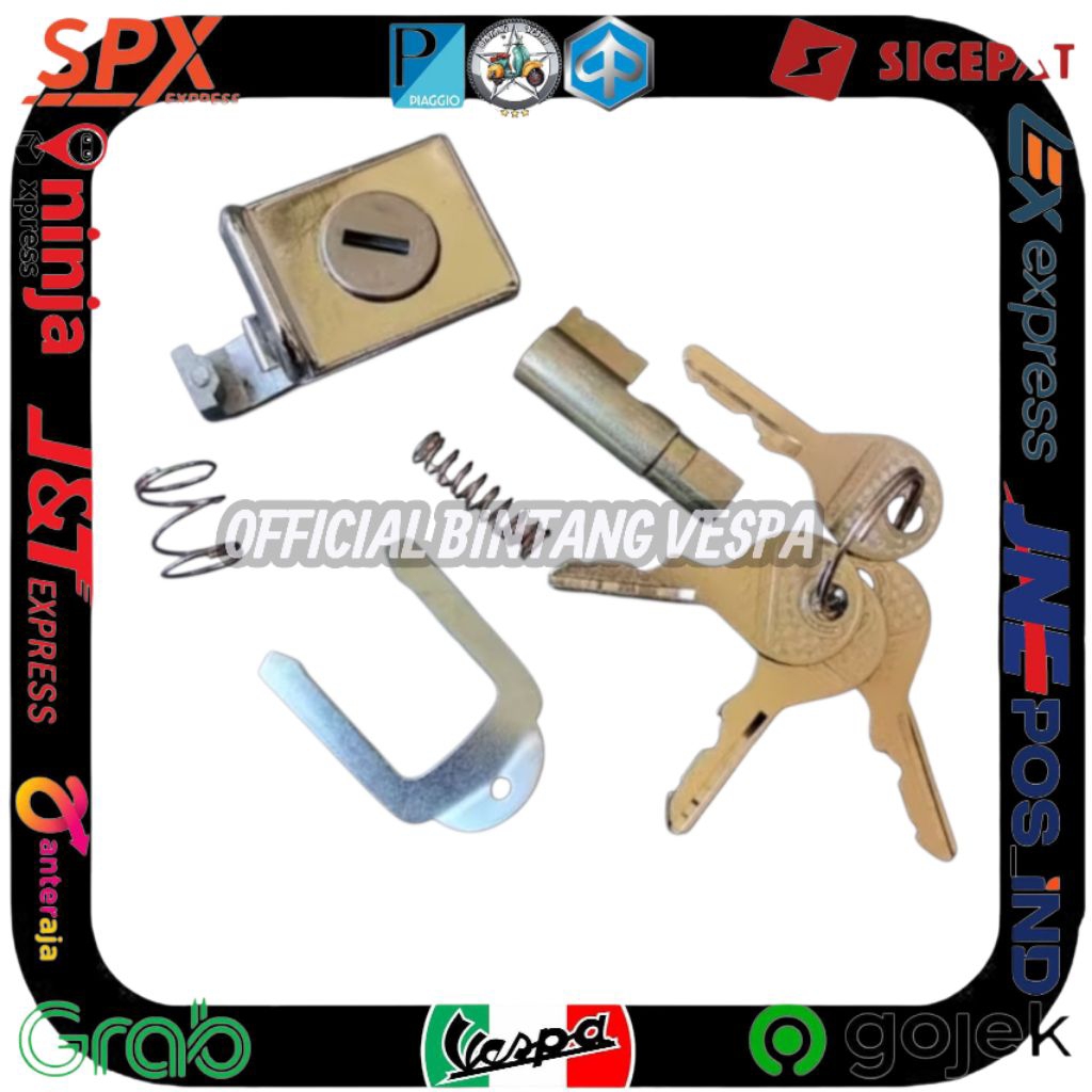 kunci stang dan kunci laci vespa super sprint px bajaj