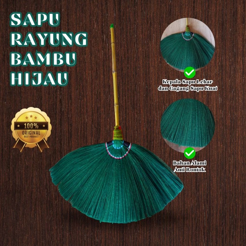 Sapu Lantai Tebal Hijau Ijuk