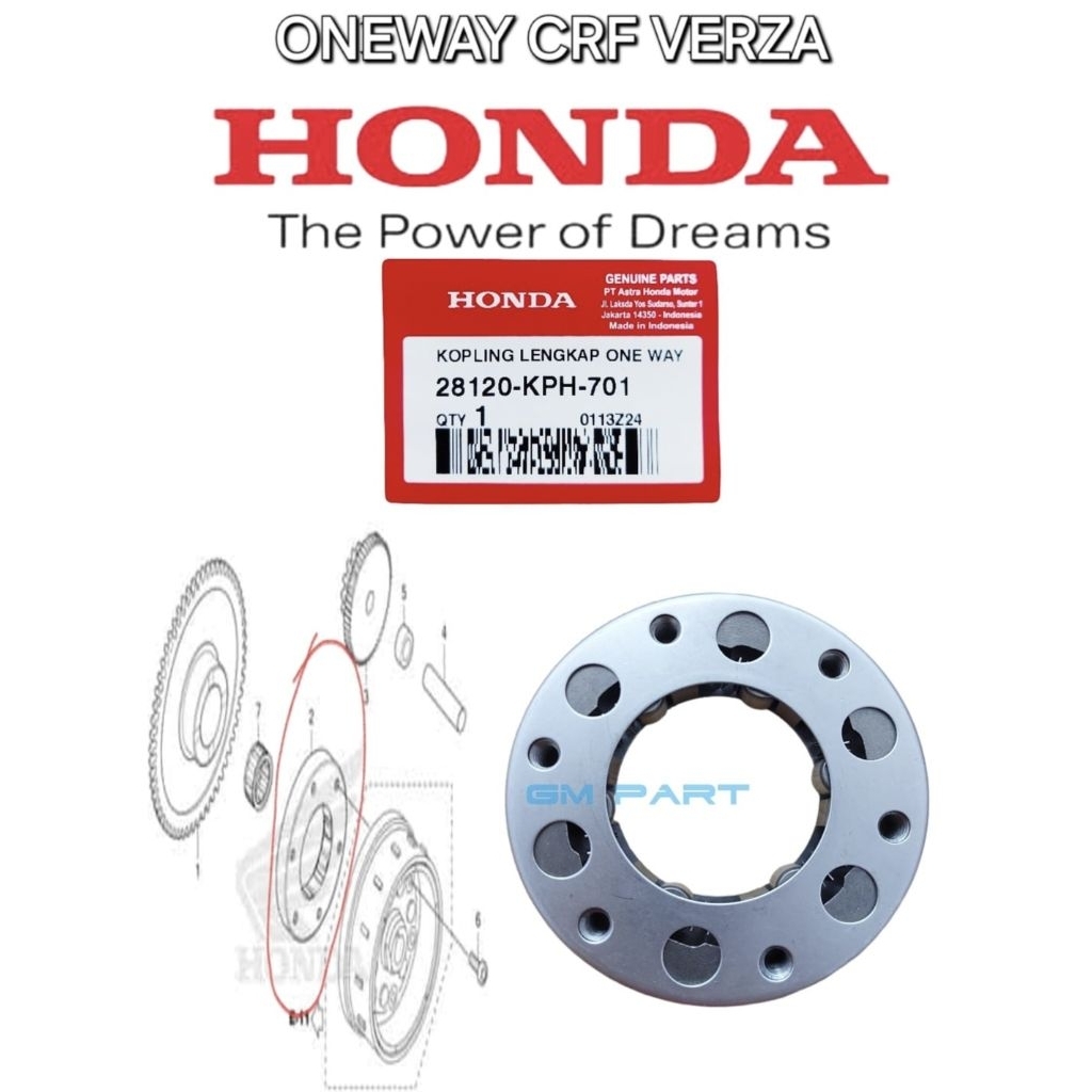 One Way Stater Assy CRF Verza 28120KPH701 Original