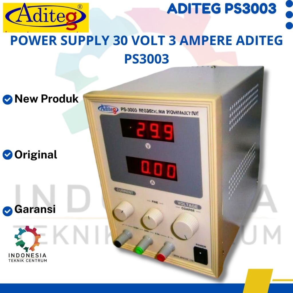 Power Supply 30 Volt 3 Ampere Aditeg PS3003