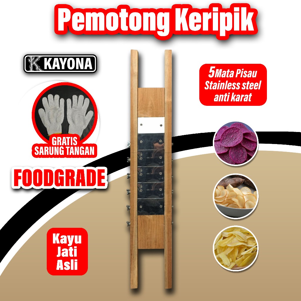 PEMOTONG KERIPIK PISANG 5 PISAU TAJAM