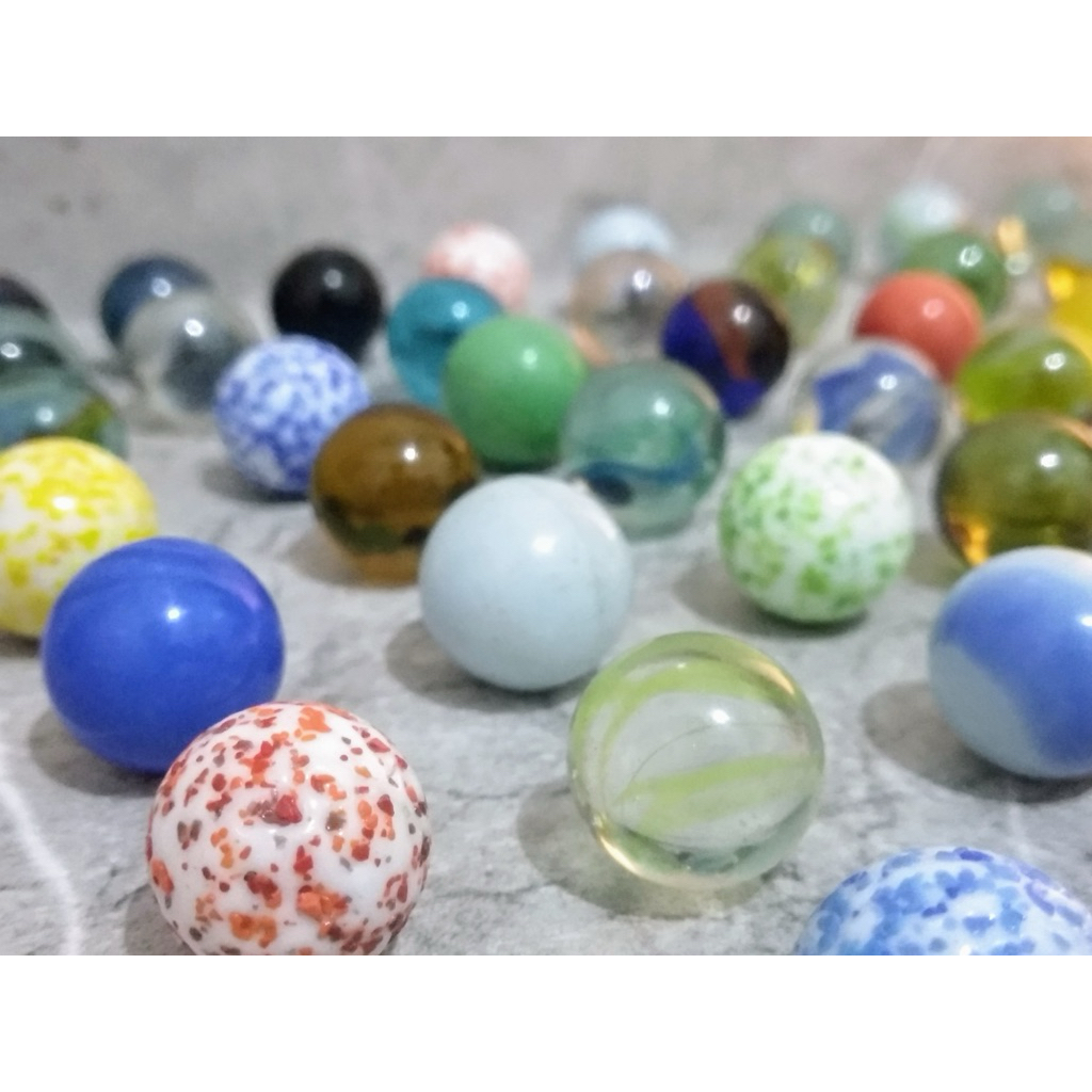 Kelereng gundu campur warna warni bonus kotak cantik / kelereng wijen / kelereng metalik / kelereng 