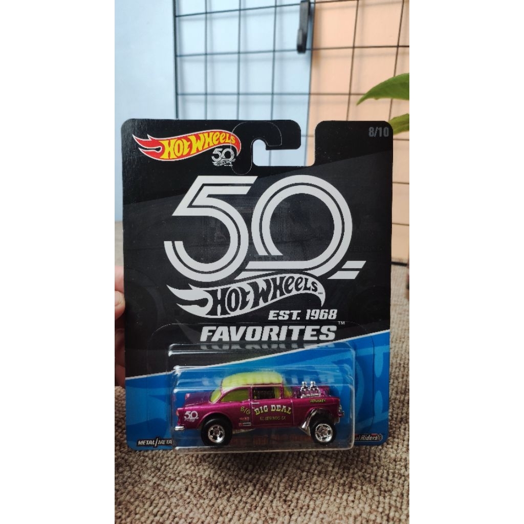 Hot Wheels 55 Chevy Bel Air Gasser 50th Favorites Ban karet