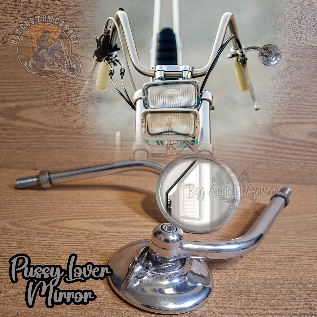 Rearview Mirror Pu55y Lovers . Kaca Spion Motor Custom Karakter . Spion Chopper Harley Davidson Brit