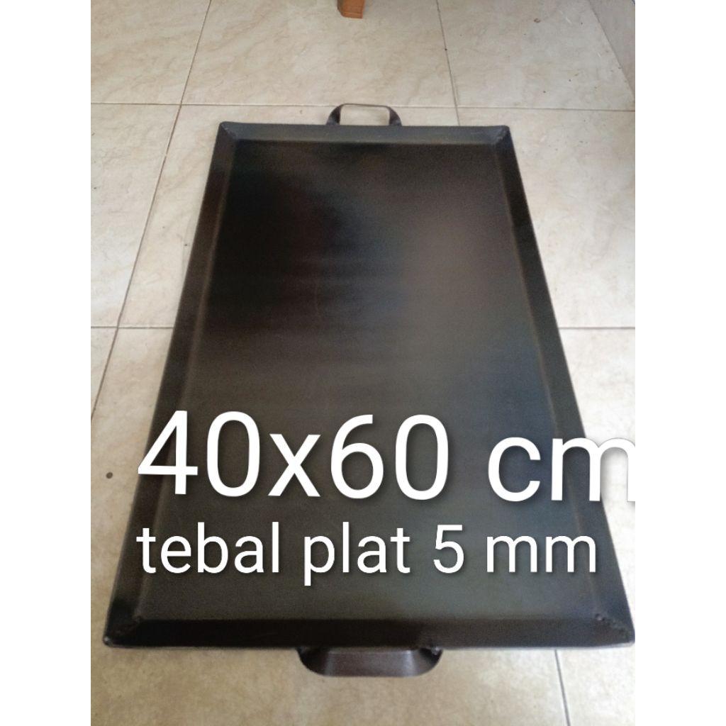 wajan roti bakar pembakaran pemanggangan 30x60cm 5mm baja anti lengket murah martabak kebab burger l