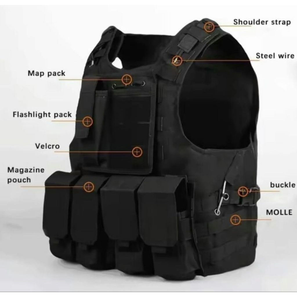 Rompi vest tactical PSBE body vest brimob TNI polri