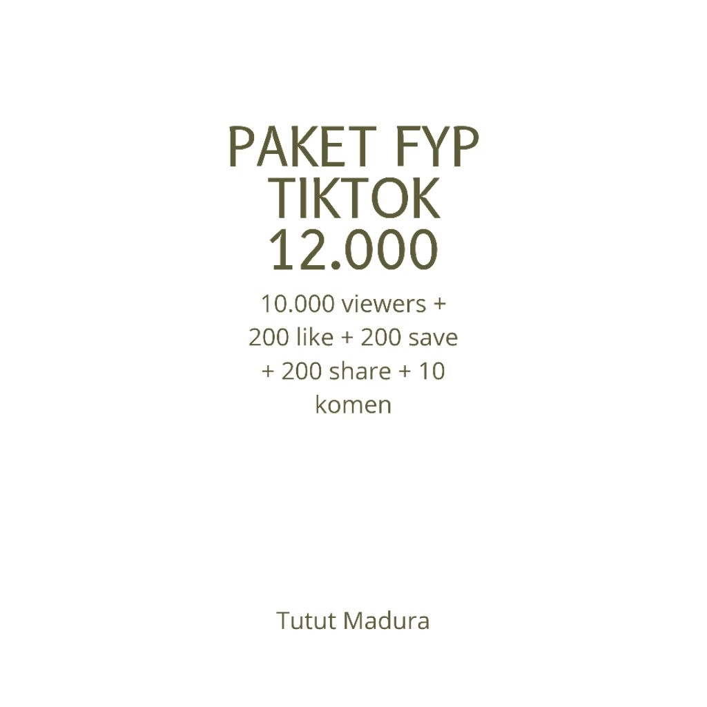 PAKET FYP TIKTOK