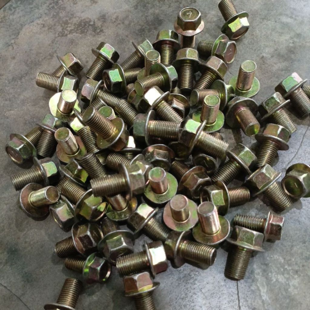 Baut Topi 17 M12x20mm s/d M12x100mm Pitch 1.25  Halus / Baut Flange M12x30mm s/d M12x90mm kunci 16 d