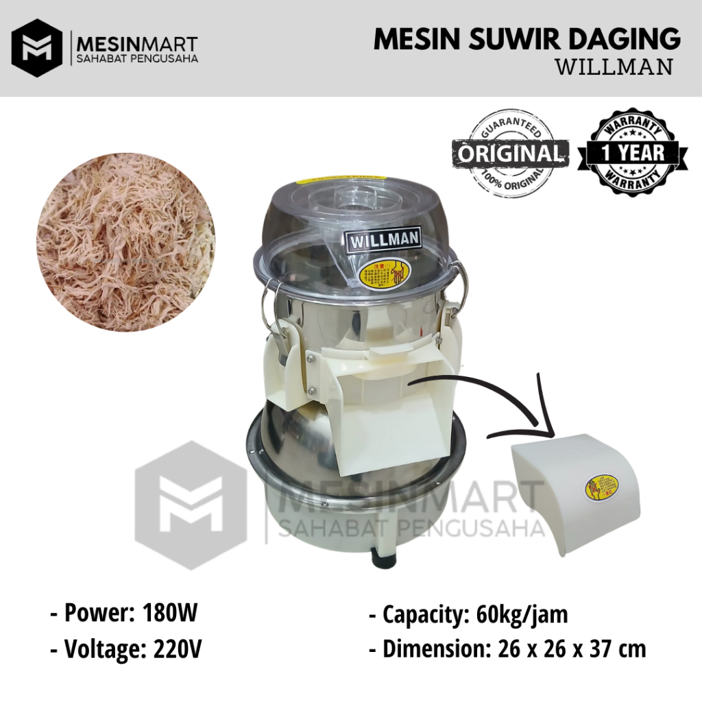 Mesin Suwir Daging Willman