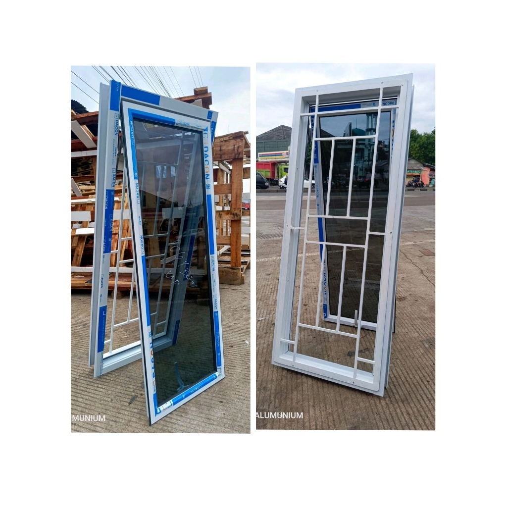 kusen jendela aluminium lengkap teralis 100x50//120x50cm 3inc lengkap asesoris free packing kayu+bub