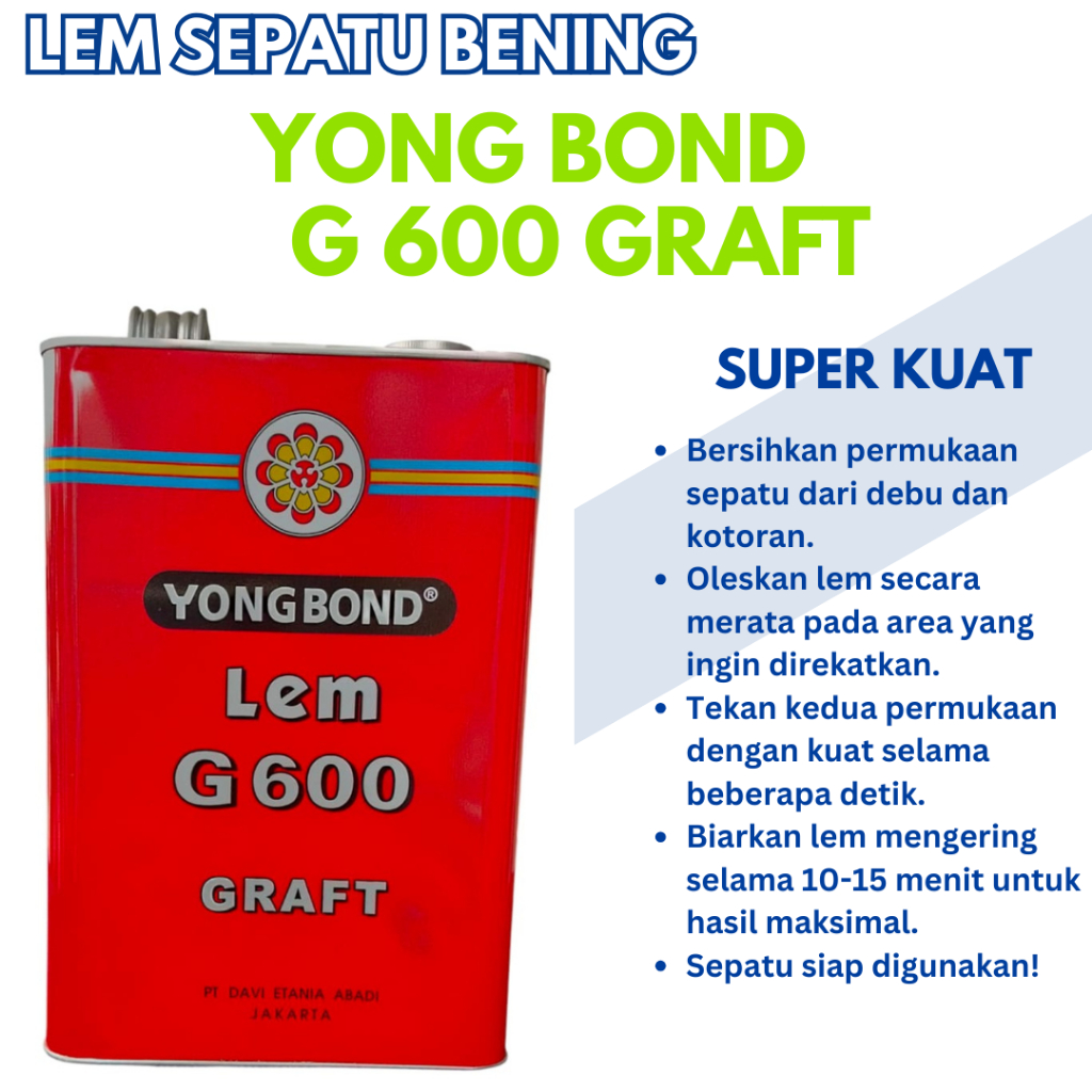 Lem Yong Bond G600 Putih Untuk Sepatu Tahan Air