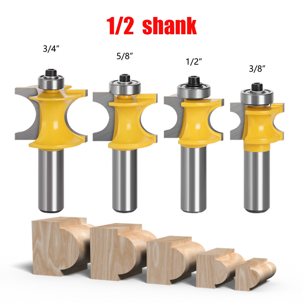 Mata Profil Router Molding Bullnose Setengah Lingkaran shank 1/2