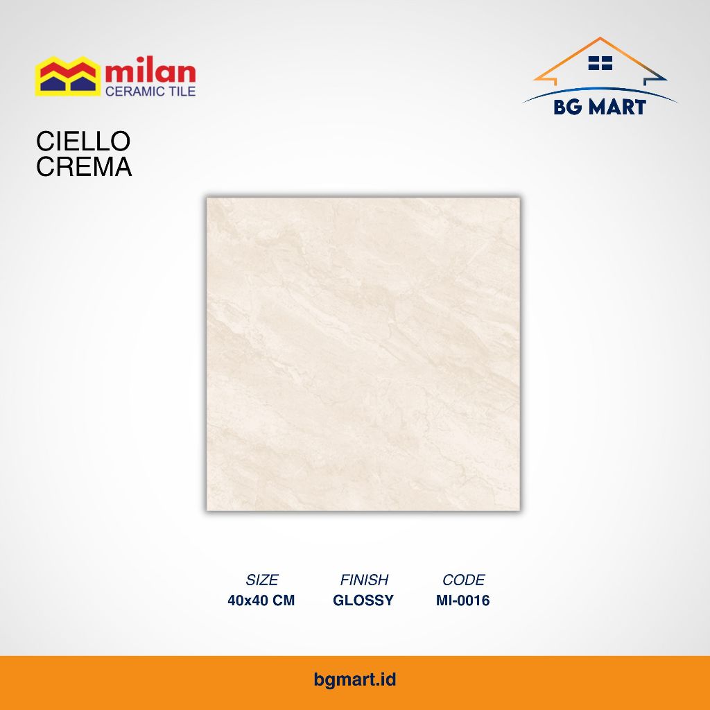MILAN Keramik Lantai 40x40 Ciello Crema