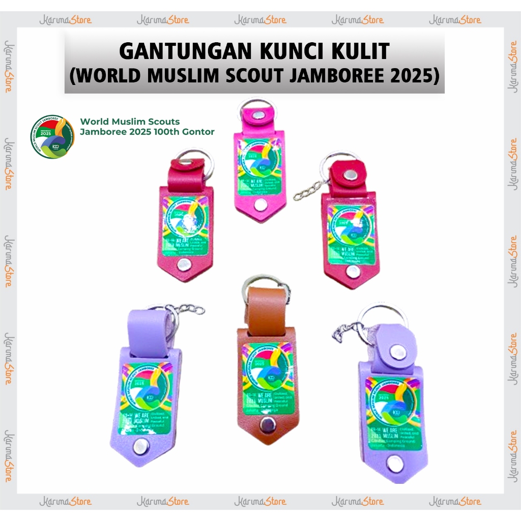 GANTUNGAN KUNCI KULIT SPESIAL WORLD MUSLIM SCOUT JAMBOREE / WMSJ