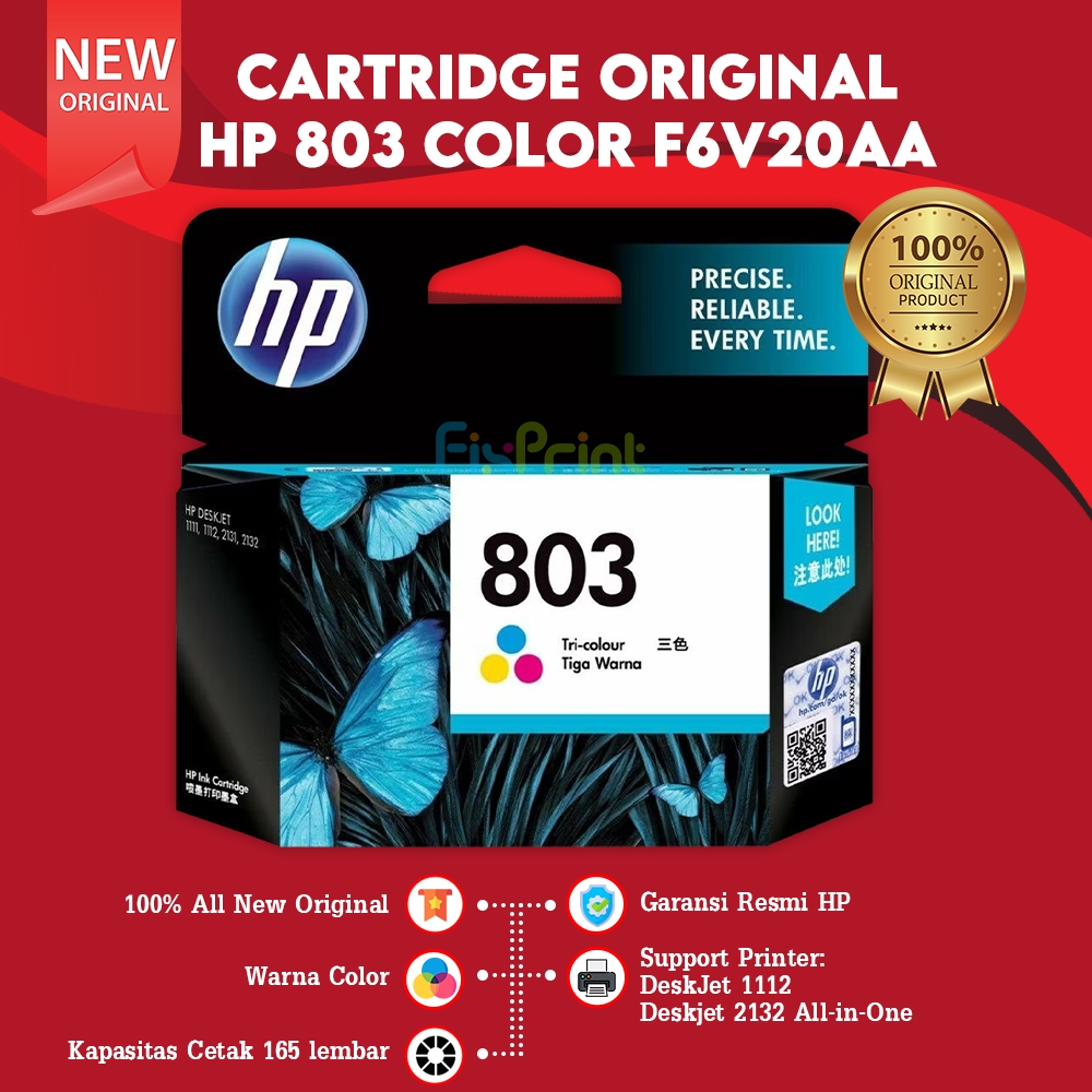 Cartridge Original HP 802 Black CH563ZZ Tinta Printer HP Deskjet Print 1000 2000 3000 1050 2050 3050