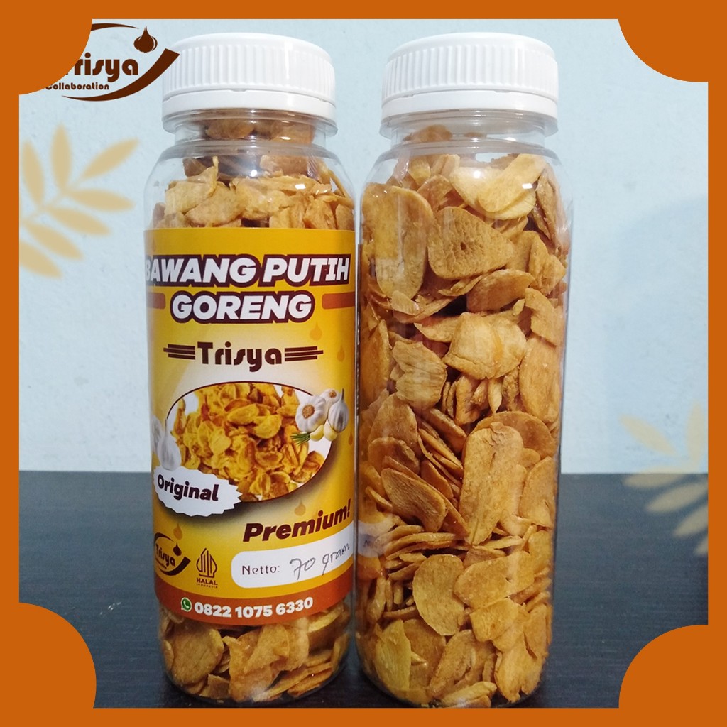 

Paket Hemat 2 Botol Isi 70gr Bawang Putih Goreng Gurih Kriuk Krispy