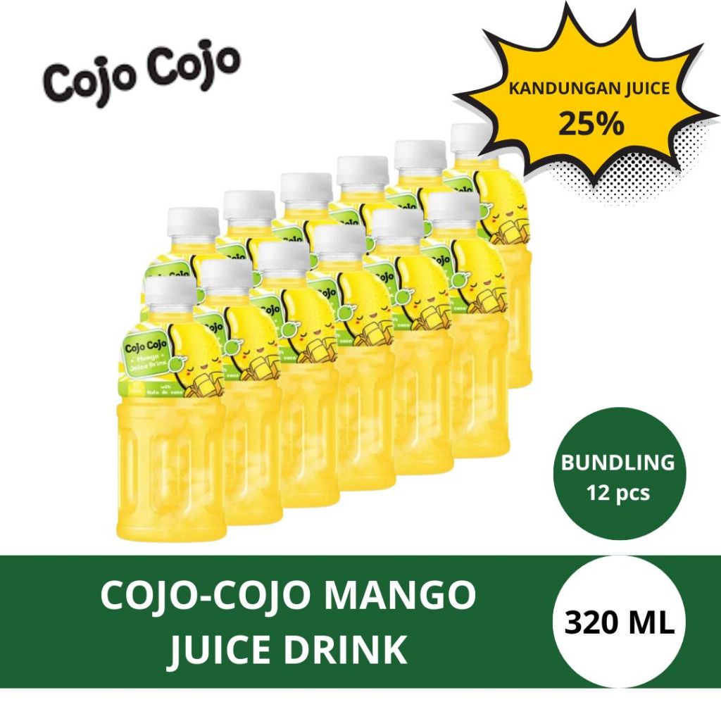 

Cojo-Cojo Mango Juice Drink With Nata De Coco 320ml (Bundling 12pcs)