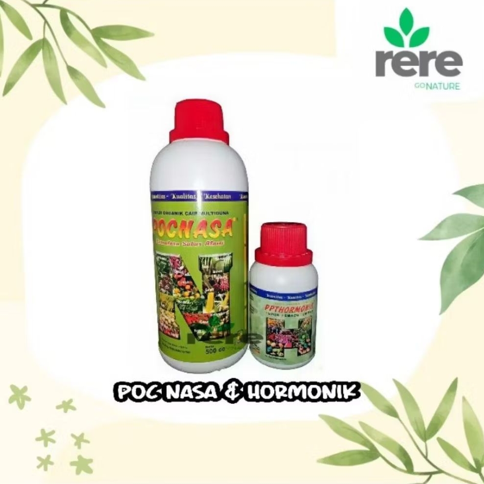 Paket Pupuk NASA POC Nasa 500 cc Hormonik 100 cc / Pupuk Padi Sawan/ Pupuk Padi Cair Terbaik / Pupuk